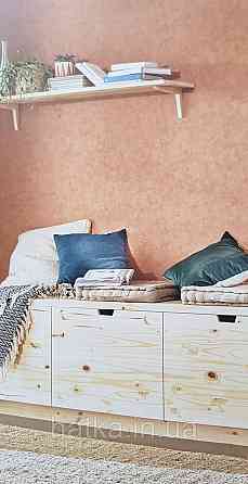 Шпалери вініл на флізеліні Caselio 0.53х10 Beton2 під штукатурку під бетон яскраво-коричневі матові різні відтінки Київ