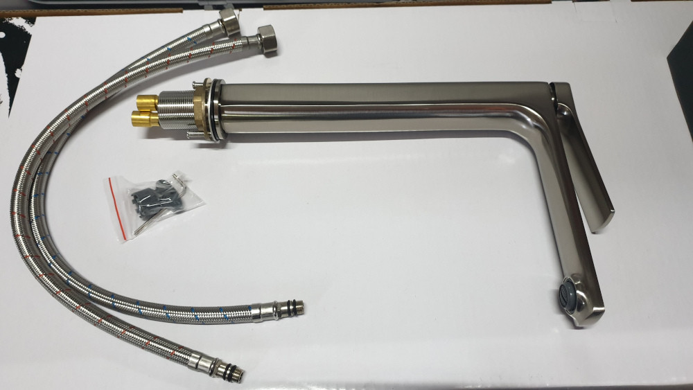 Змішувач для раковини високий Volle SOLO cepillado níquel нікель 1510.011302 Київ - фото 2