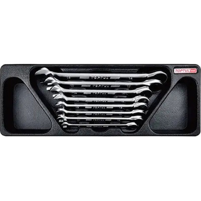 Ключ Toptul комбинированный трещоточный 8-19мм 8шт. (в ложементе) (GAAT0817) Винница - изображение 1