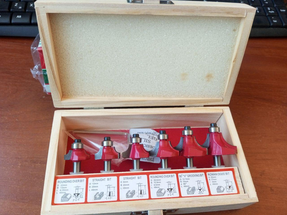 Набір фрез радіусних 6 штук хвостовик 6 мм 270401 Полтава - изображение 1