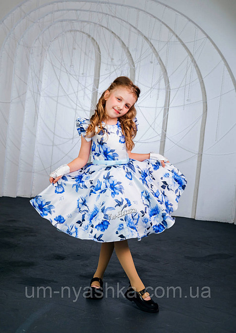 Пышное нарядное платье с цветочным принтом Кривой Рог - изображение 4