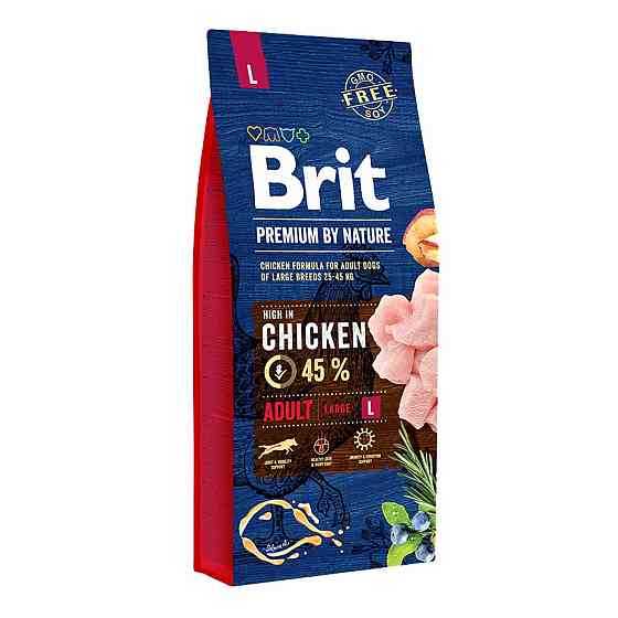 Сухий корм для собак Бріт Brit Premium Adult Large Chicken великих порід з куркою, 15 кг Вінниця