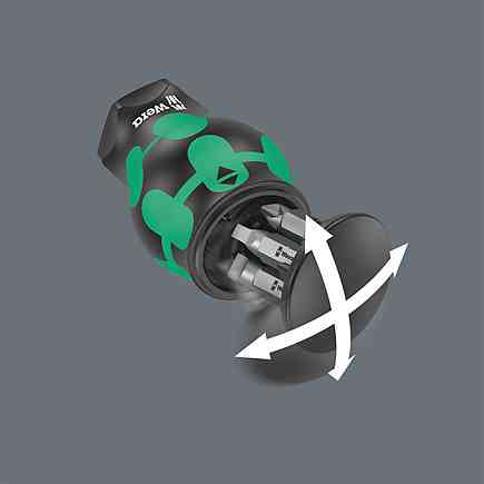 Викрутка Wera з магнітним тримачем 1/4'' магазин з бітами в ручці PH/PZ/SL 05008878001 Одеса