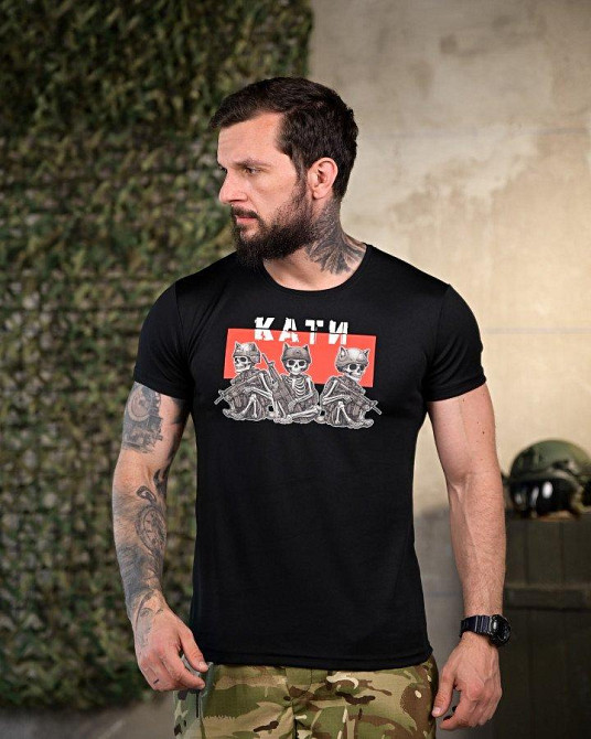 Тактична футболка потовідвідна КАТІ чорна ПП4668 Одеса - фото 5