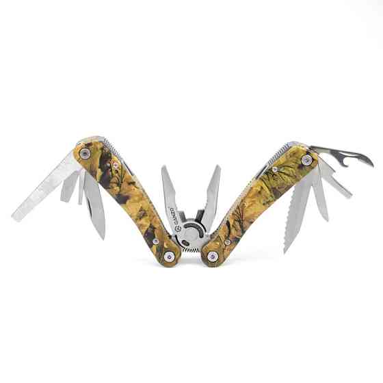 Мультитул Ganzo G107, (16.5 см) 22 функції, камуфляжний + біти та чохол Київ