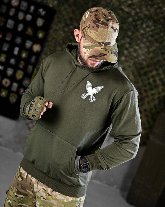 Тактичне худі MAKLIN міномет олива ДЛ7061 Одеса - фото 4