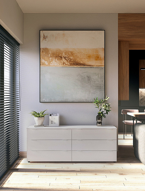 Комод Doros Рон 9 Білий 6 Ящиків 160х38х62 DRS-011777 (41516175) Дніпро - фото 2