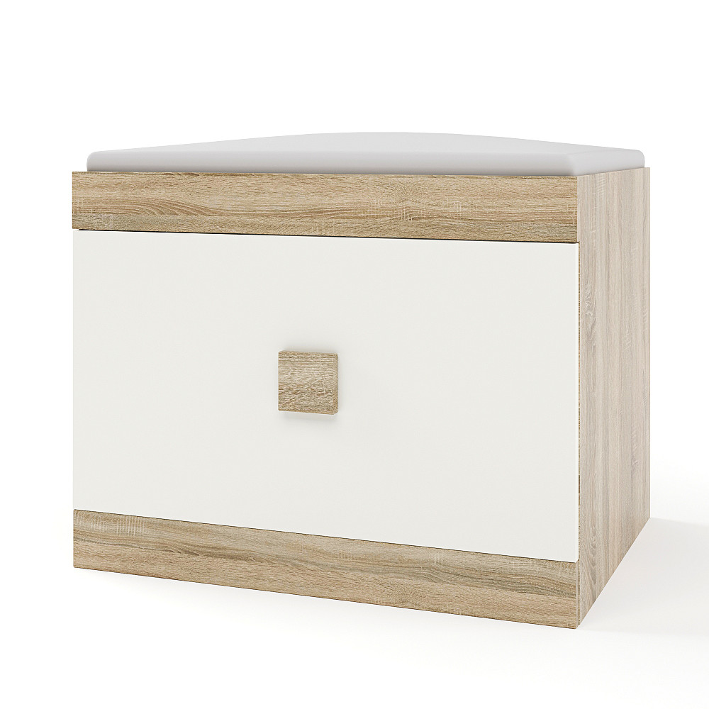 Тумба для обуви Эверест Соната ТО-600 60х38х45 дуб сонома + белый (DTM-2210) Днепр - изображение 1