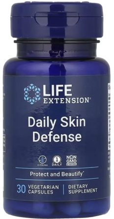 Вітаміни для шкіри Life extension Daily Skin Defense 30 раст капс Київ