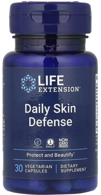 Вітаміни для шкіри Life extension Daily Skin Defense 30 раст капс Київ - фото 3