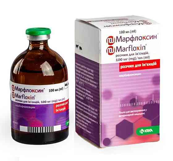 Марфлоксин 10% флакон 100 мл КРКА Словенія Вінниця