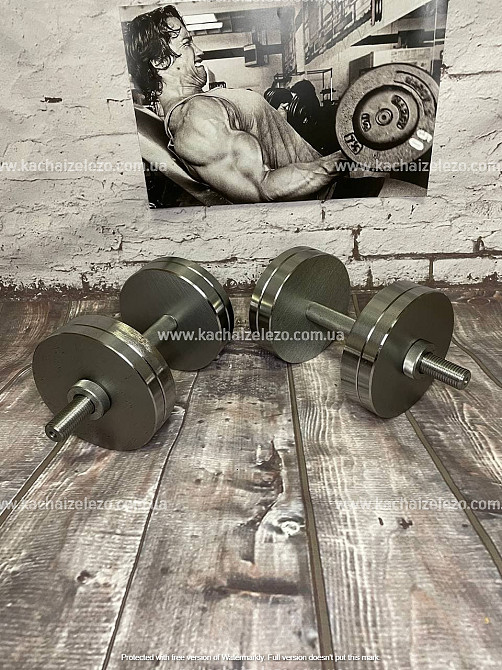 Гантели наборные 2 по 18 кг Гантели, гири, штанги и диски металлические без покрытия Киев - изображение 7