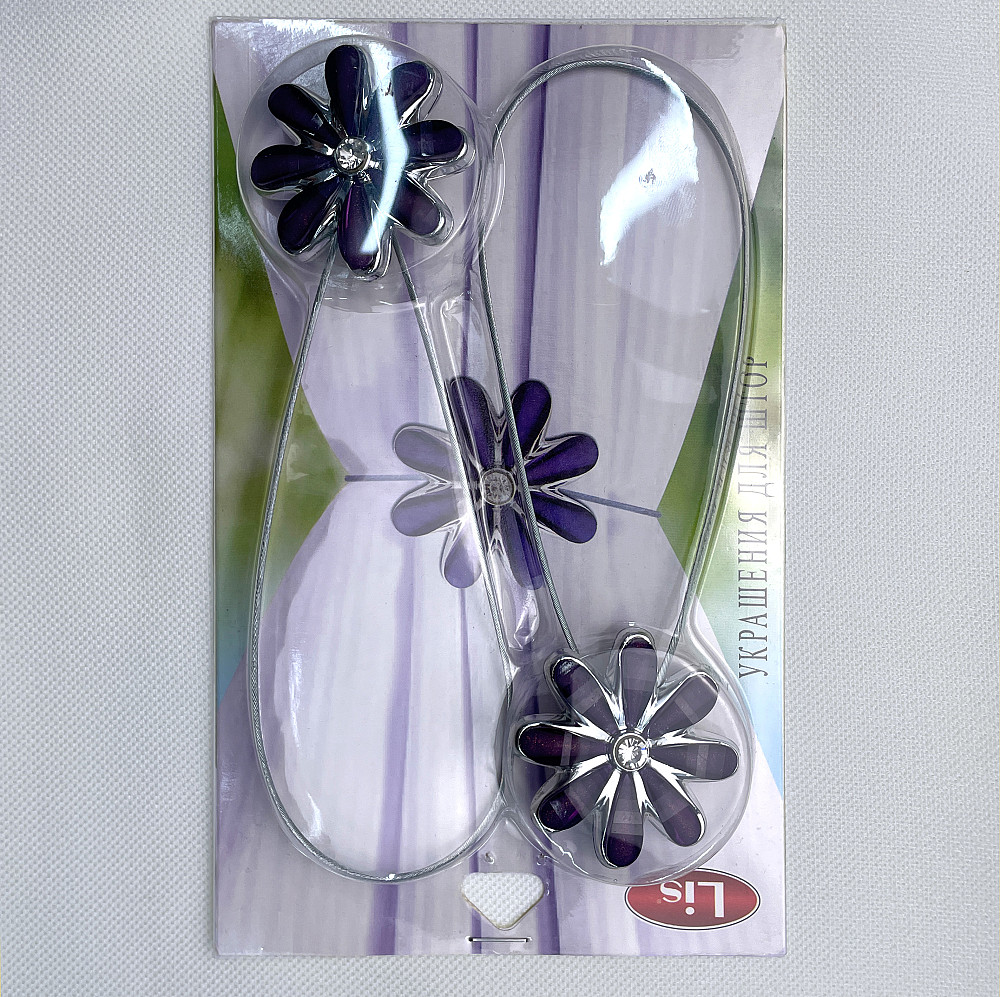Магніти для штор та гардин "Квітка" набір 2 шт Фіолетовий (81-247) Київ - фото 8