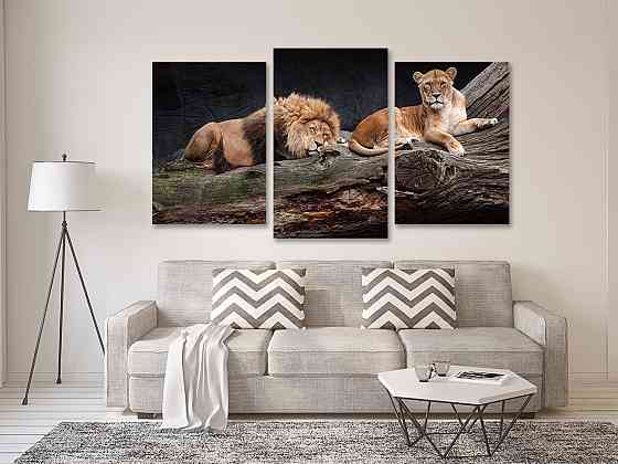 Модульна картина у вітальню/ спальню Пара Левев Art-563_3 100x150 см Київ