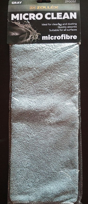 Универсальная салфетка (микрофибра) серая Zollex Micro Clean Microfibre (ZP-0052) Полтава - изображение 1