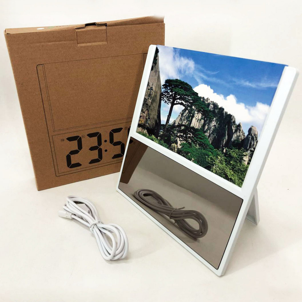 Годинник настільний цифровий електронний led DS-6608, Годинник електронний настільний з дисплеєм TN-28 Львів - фото 1