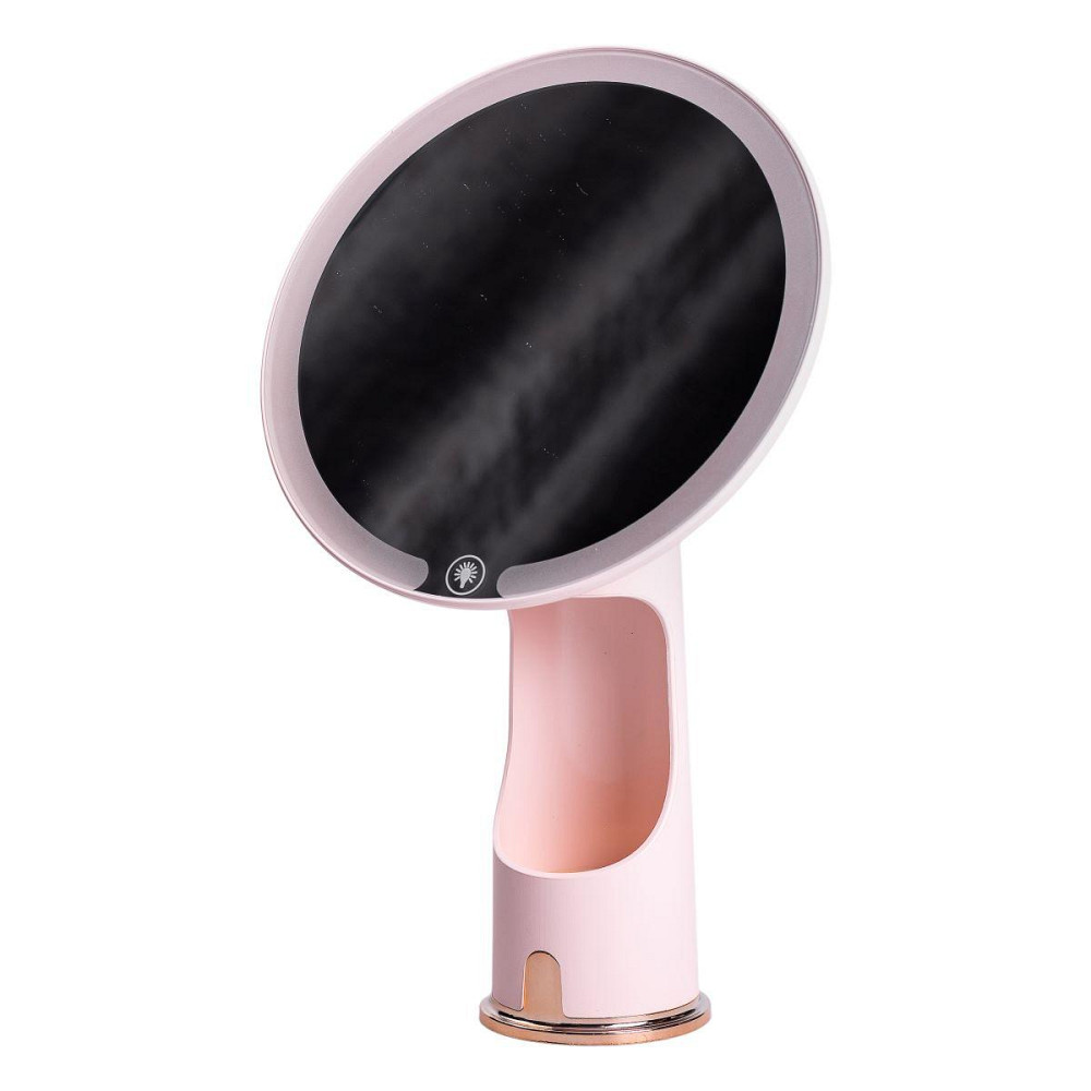 Розовое косметическое зеркало с подсветкой 29 см Киев - изображение 3