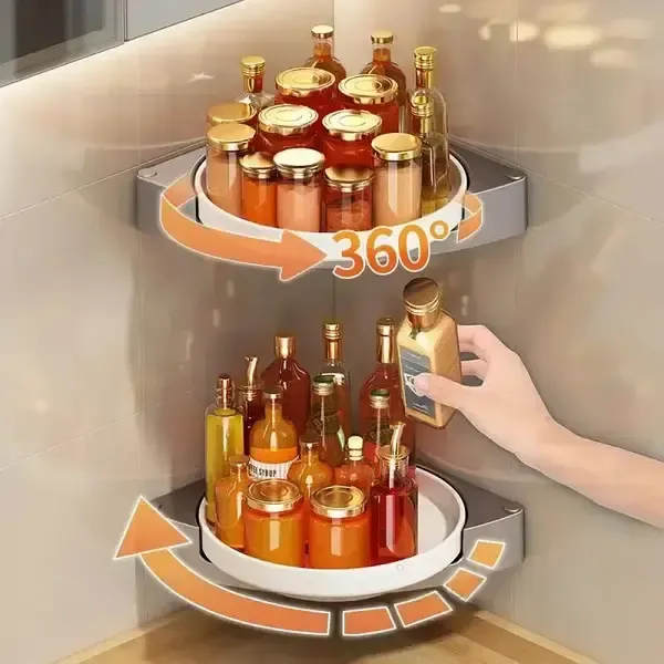 Угловое вращающееся полотнище для ванной комнаты Multi Functional Rotational Tray Коломыя - изображение 5