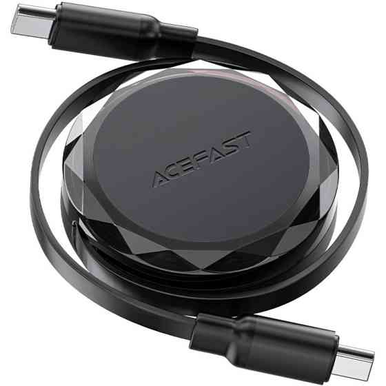 Кабель USB 2.0 Type-C M-M, 0.8м 60W dual retraction Black, C13-03 Acefast Вінниця