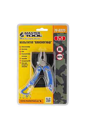 Мультитул MASTERTOOL "Плоскогубці" 7в1 алюмінієва ручка чохол 79-0325 Рівне
