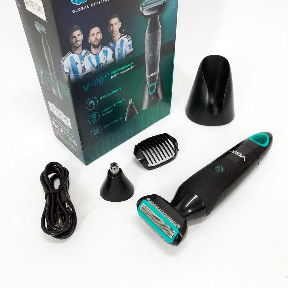 Тример для стриження бороди акумуляторно-мережевий VGR V-601, Професійна чоловіча електробритва TN-43 Львів - фото 4
