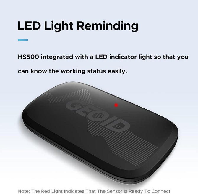 Нагрудний пульсометр GEOID HS500 з Bluetooth 4.2, ANT+ та LED-індикатором, IP67 монітор серцевого ри Київ - фото 8