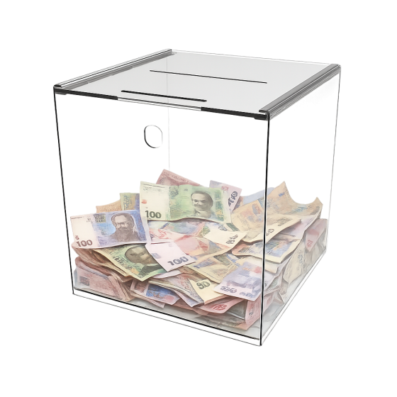 Скринька для пожертвувань EKOSTAR 200х200х200 врізний замок Київ