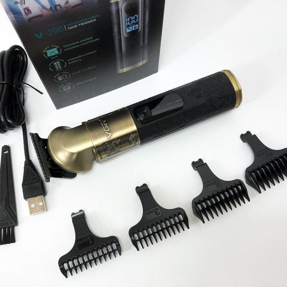 Електрична машинка для стрижки з насадками VGR, Бездротові машинки для стрижки легкі EU-87 Львів - фото 5