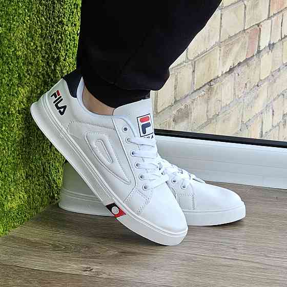 Мужские Кроссовки FILA Белые Кеды Фила Кожаные (размеры: 40,41,43,44) Видео Обзор Днепр