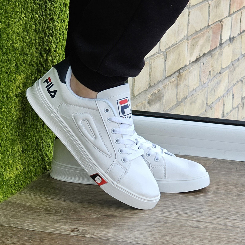 Мужские Кроссовки FILA Белые Кеды Фила Кожаные (размеры: 40,41,43,44) Видео Обзор Днепр - изображение 2