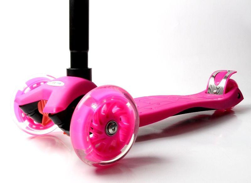 Дитячий скутер MAXI. Рожевий колір. Усі колеса світяться Одеса - фото 4