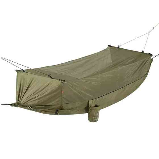 Гамак одномісний з москітною сіткою Naturehike NH22DC004, 210T polyester, темно-зелений Київ