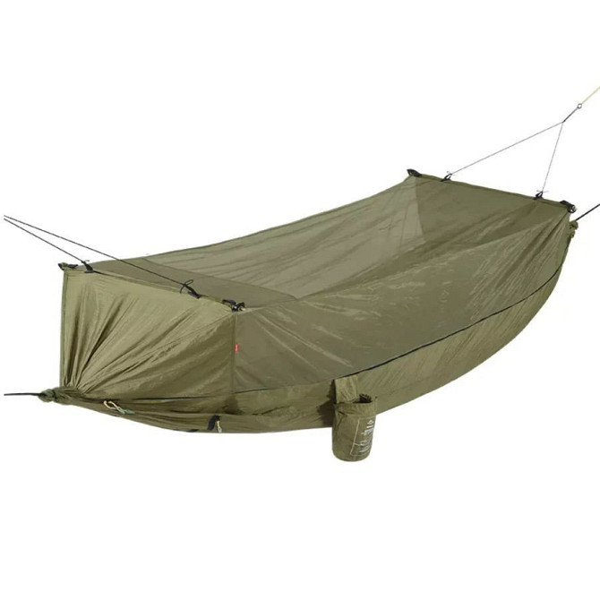 Гамак одномісний з москітною сіткою Naturehike NH22DC004, 210T polyester, темно-зелений Київ - фото 1