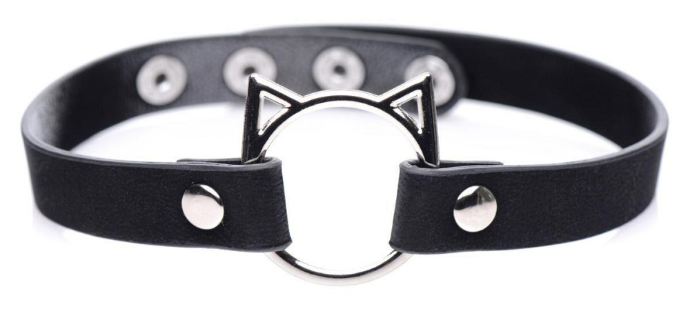 Чокер Master Series Kinky Kitty Ring Slim Choker - Black Sex Aura Киев - изображение 1
