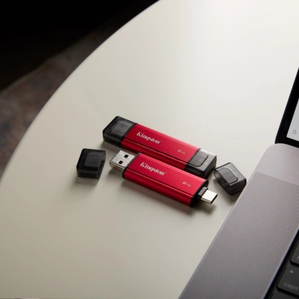 Портативный SSD Kingston Dual USB-A/C 2TB Dual Portable 1050MB/s USB 3.2 Gen 2 Red/Black Киев - изображение 9