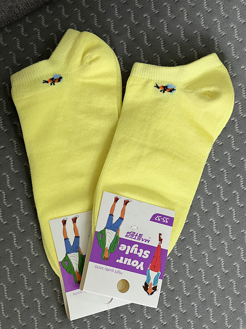 Носки короткие хлопковые 35-40 р. для девочки-подростка 35-37 бджола Черновцы - изображение 1