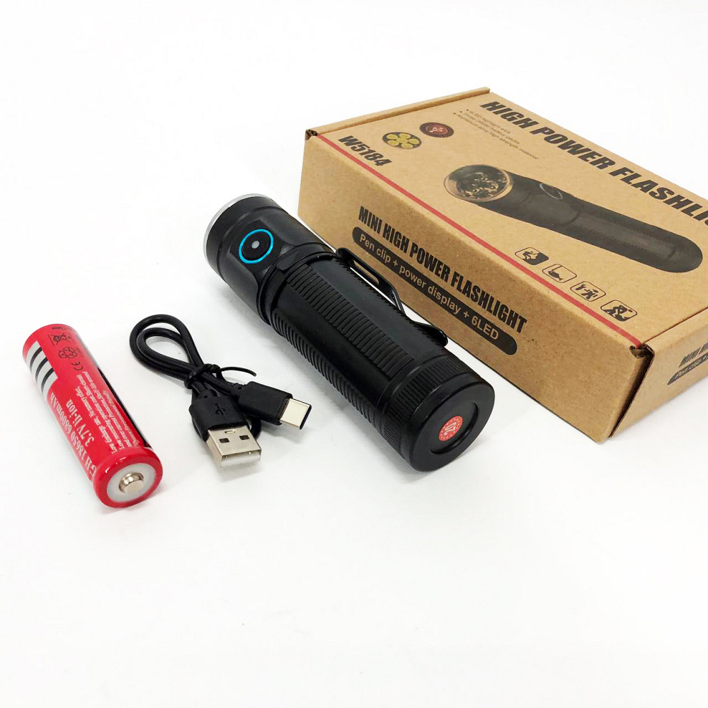 Фонарик светодиодный для туриста W5184-6XHP360, Перезаряжаемый ручной фонарь, Фонарь военный зсу YX-21 Львов - изображение 9