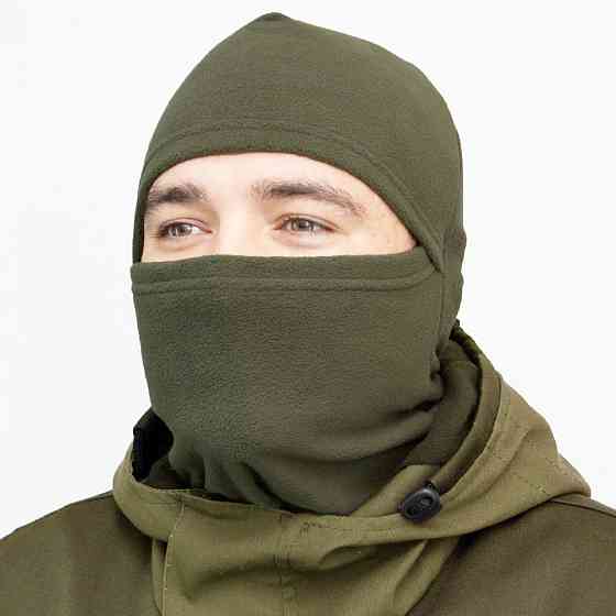 Зимова балаклава на флісі, Олива / Тактична балаклава утеплена / Балаклава флісова Київ