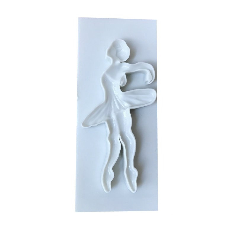 Молд силиконовый Балерина 9 на 4 см серый Киев - изображение 4