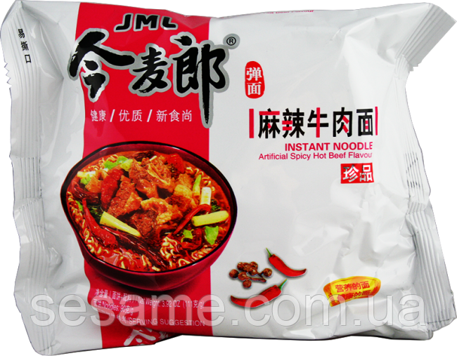 Китайська локшина рамен швидкого приготування яловичина остр. JML INSTANT NOODLE 109г Харків - фото 2