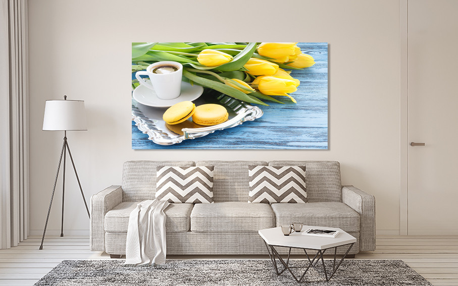 Картина холст в гостиную / спальню   Жовті тюльпани  MLP_369 80x120 см Киев - изображение 2