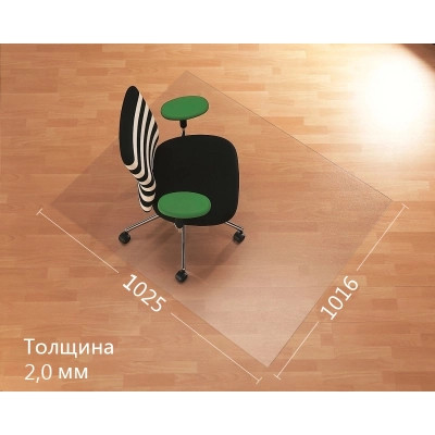 Килимок під крісло Аклас AironTrade 1025х1016х2.0 Прозорий (00020956) Вінниця - фото 2