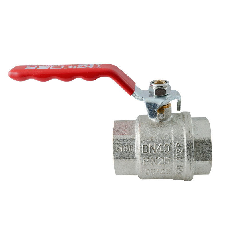 Кран кульовий ГГВ Koer Extreme KE.214-40 - 1 1/2" FF ручка "важіль" червона (KR5748) Київ - фото 4