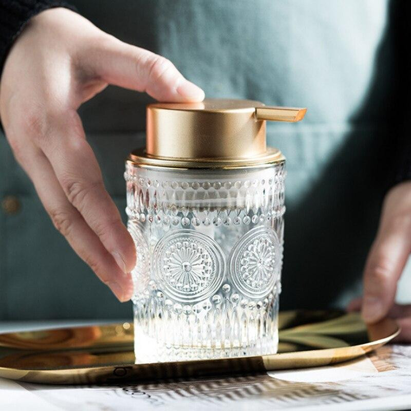 Дозатор для жидкого мыла, моющих средств стеклянный Bathlux 200 мл Каменец-Подольский - изображение 1