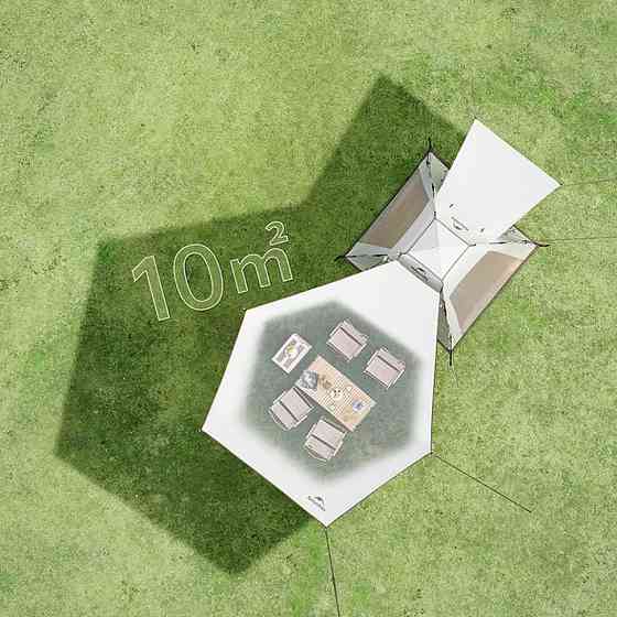 Палатка трехместная автоматическая с тентом Naturehike Ango Picnic CNK2450WS021 (Коричневый) Винница