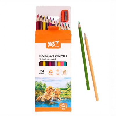 Олівці кольорові Yes Orange Line 24 кольорів з точилкою (290754) Вінниця - фото 5