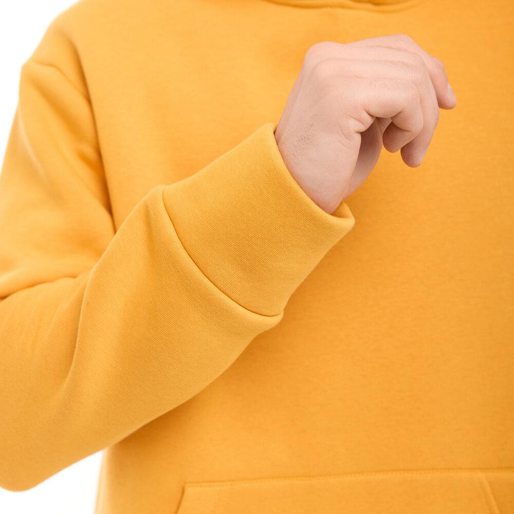 Теплое мужское худи на флисе с капюшоном жёлтое Pobedov 008 ЗИМА Киев - изображение 10