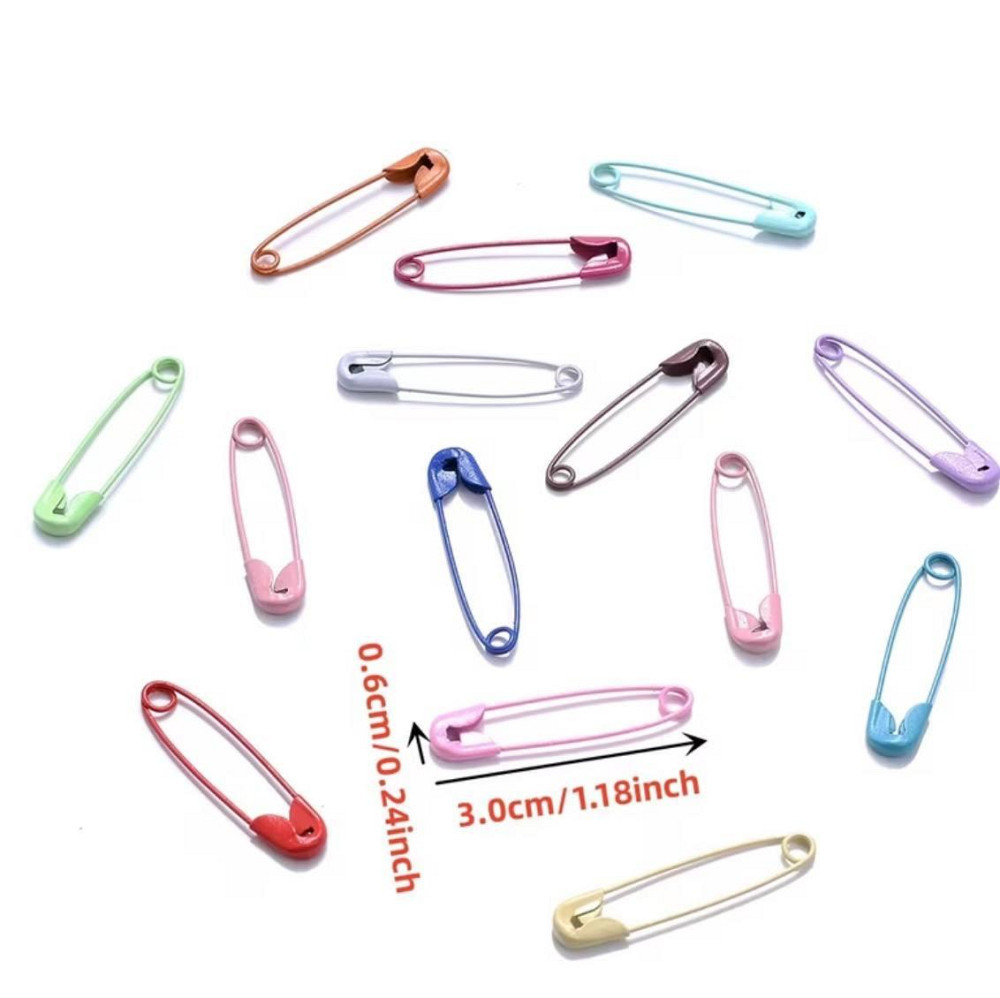 Набір шпильок 30 шт різнокольорові металеві маленькі для рукоділля Київ - фото 2