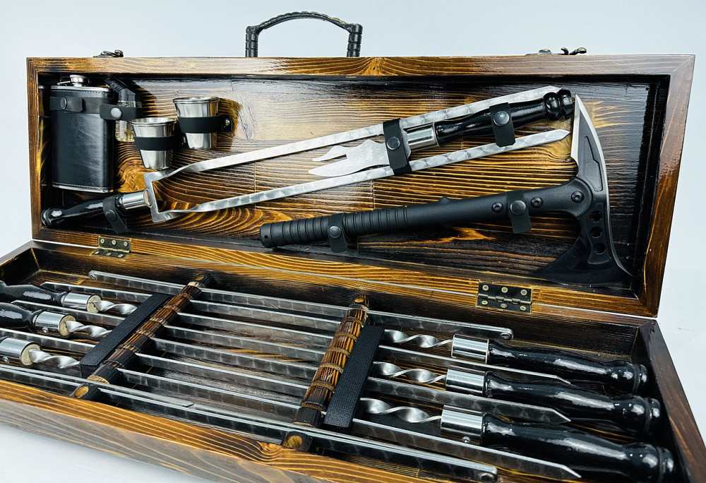 Подарунковий набір шампурів у дерев'яному кейсі BLACK MAX HAPPY DAYS Тернопіль - фото 6