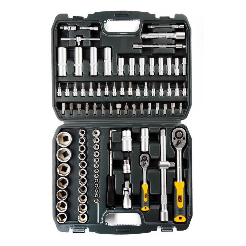 Набор торцевых насадок (инструментов) с трещиной CrV 1/4, 1/2 (72Т) (94шт) Харьков - изображение 1